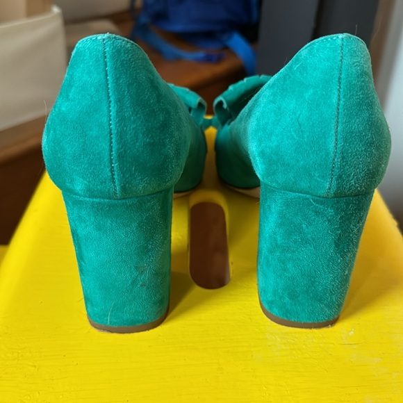 Club Monaco emerald green block heels - Picture 2 of 3